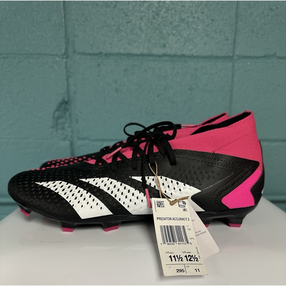 Adidas Predator Accuracy.2 FG GW4586 Black Pink Soccer Cleats